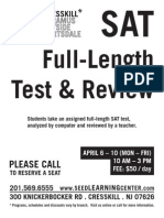 Cresskill SAT Test Review For April 6-10, 2015