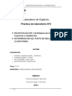 Punto de Fusión de La Trimiristina, Punto de Ebullición Del Cloroformo