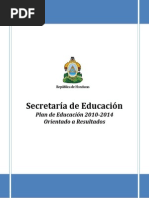 Plan de Educación 2010-2014 Orientado A Resultados