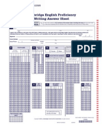 Cambridge English Proficiency Writing Answer Sheet: Test Form SEX Date of Birth Your Name