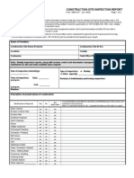 Construction Site Inspection Report