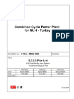 B.3.2.2 Pipe List - 0NE2 - MEW - 0007