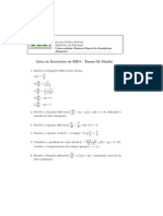 Lista de Exercícios - Equações Diferenciais