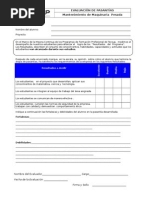 Evaluación de Pasantías Mantenimiento de Maquinaria Pesada: Resultados A Medir