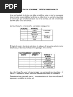 Contabilizacion de Nomina y Prestaciones Sociales