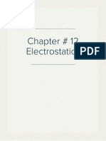 Chapter # 12 Electrostatics