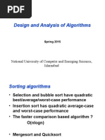 Lec 8 12 Algo Spr15 MergeSort QuickSort