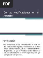 De Las Notificaciones en El Amparo