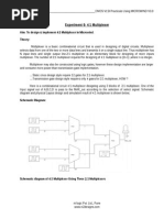 Experiment 9: 4:1 Multiplexer: Aim: To Design & Implement 4:1 Multiplexer in Microwind. Theory