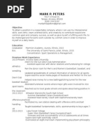 Markpeters Resume