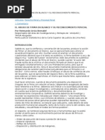 El Abuso de Firma en Blanco y Su Reconocimiento Pericial