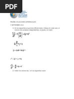 Examen Ecuaciones Diferenciales