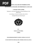 Contrastive Analysis of Interrogative Sentences in English and Indonesian Language-Stain Salatiga