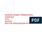 Senarai Semak Permohonan IPTS-1 PDF