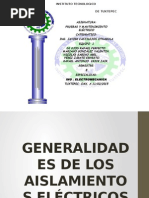 Generalidades de Los Aisladores Electricos Equipo 1