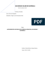 Antecedentes Historicos Del Derecho Registral en España y Guatemala