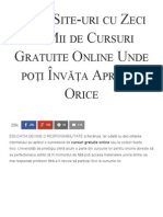 35 de Site-Uri Cu Zeci de Mii de Cursuri Gratuite Online Unde Poți Învăța Aproape Orice - Florin Roșoga