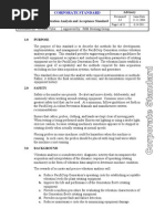 Vibration Analysis and Acceptance Standard