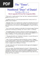 The "Times", Numbered "Days" of Daniel: This Is Appendix 90 From The Companion Bible