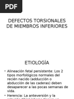 Defectos Torsionales de Miembros Inferiores