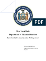 New York State Department of Financial Services: Report On Cyber Security in The Banking Sector