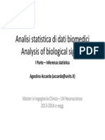 Analisi Statistica Di Dati Biomedici