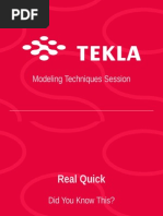 Tekla Steel - Modeling Tips