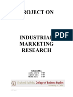 INDUSTRIAL Marketing Research Project