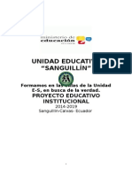 Unidad Educativa "Sanguillín": Proyecto Educativo Institucional