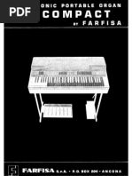 Farfisa Combo Compact Electronic Organ Service Manual