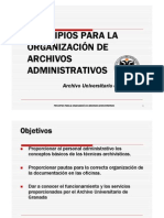 Principios para La Organización de Archivos Administrativos