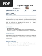 Exportacion Chia Boliviana