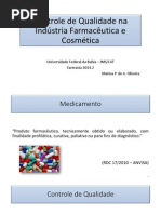 Controle de Qualidade Na Indústria Farmacêutica e Cosmética PDF