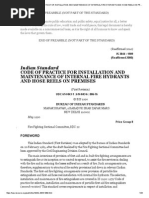 Indian Standard - Code of Practice For Installation and Maintenance of Internal Fire Hydrants and Hose Reels On Premises