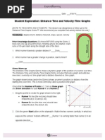 Distance Time Velocity Gizmo