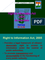 Right To Information Act 2005 An Overview