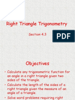 Right Triangle Trigonometry With Solutions