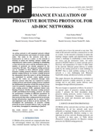 Performance Evaluation of Proactive Routing Protocol For Ad-Hoc Networks