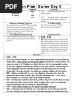 Lesson Plan 8th Grade SWINE 3