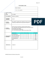 Teaching Plan: 1 Course Code and Name 2 Semester and Year Taught 3 Program Level/Catego Ry 4 Unit 5 Prerequisite