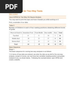 Use of SPSS For Two-Way Tests