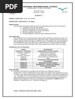 Lesson Plan - Acids and Alkalis