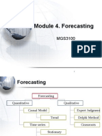 Methods of Forecasting in A Manufacturing Company