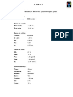 Ejemplo de Cálculo Del Diseño Agronómico para Goteo PDF