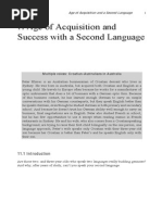 Myers-Scotton 2006 - Chapter 11 Age of Acquisition and Success With A Second Language