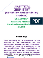 Solubility and Solubility Product