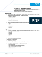 Afa Prince2 Style Exam Questions: Business Case