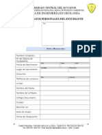 Formato Hoja Estudiante UCE