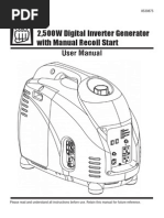 2500 Watt Inverter Generator