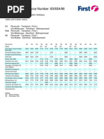 Timetables For Service Number: 83/83A/86: Notes